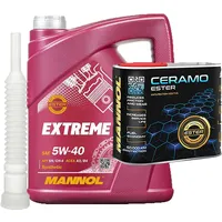 5l, MANNOL Extreme SAE 5W-40 Öl 229.5 + Ceramo Ester Additiv 300ml
