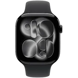 Apple Watch Series 11 GPS + Cellular 46mm Jet Black Aluminium Sport Band black M/L