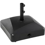 Outsunny Sonnenschirmständer mit Rollen Schirmständer für Ø38/48 mm Schirmstange, Sonnenschirmfuß mit 43kg Wasser/ 60kg Sand befüllbar, Metall, Schwarz