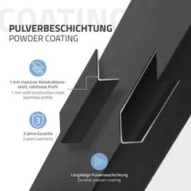 ML-Design Tischbeine 2er Set 40x71 cm X-Form, aus Stahl Schwarz | 2 Stück 40xH71cm, Tischkufen Möbelfüße für DIY-Projekte