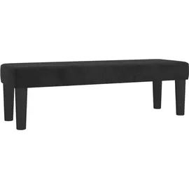 vidaXL Boxspringbett mit Matratze Schwarz 180x200 cm Samt