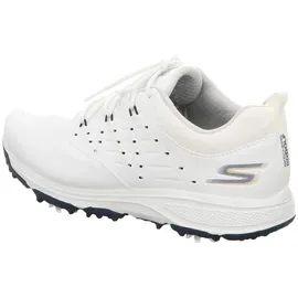 SKECHERS Damen Go Pro 2 Spiked Wasserdichter Golfschuh, weiß/Marineblau, 37