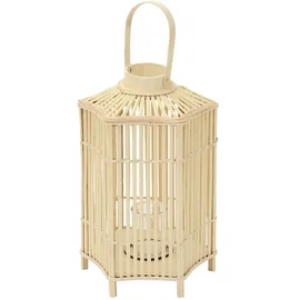 ECD Germany Laterne H60 cm Glas Beige