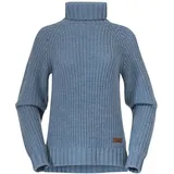 Bergans Damen Nordmarka Merino High Neck Pullover (Größe L, blau)