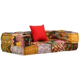 vidaXL 2-Sitzer Modularer Pouf Patchwork Stoff
