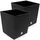 DEUBA Blumentopf Rato Low 2er-Set Anthrazit 32x32x33cm