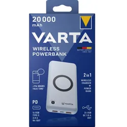 Varta Akku Powerbank, 3,7V 20.000mAh Wireless