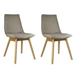 Andas Esszimmerstuhl »Ramon«, (Set), 2 St., Microfaser, mit Massivholzbeinen, verschiedene Stoffe