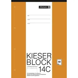 BRUNNEN 1042924 KIESER-Block A4 KIESER 07 0014 C, unliniert, Lin. 20