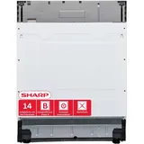 Sharp QW-NI25GI44BS-DE Einbau-Geschirrspüler (vollintegrierbar, 598 mm breit)