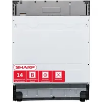Sharp QW-NI25GI44BS-DE Einbau-Geschirrspüler (vollintegrierbar, 598 mm breit)