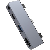 Targus HyperDrive 4-in-1 USB-C Hub für iPad Pro/Air, silber, USB-C 3.0 [Stecker] (HD319E-SILVER)