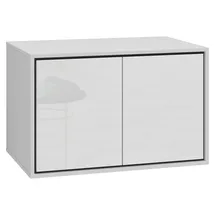Badplaats Waschbeckenunterschrank Capri 2 Schubladen 78 x 51 cm Weiß Hochglanz