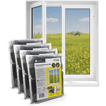 EasyMaxx Fliegengitter mit Klettverschluss 130 x 150 cm schwarz 4 St.