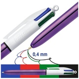 BIC 4-Farb-Kugelschreiber »4 Colours Shine« violett, BIC