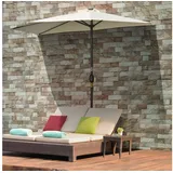 Outsunny Halbschirm 270 x 240 cm Beige
