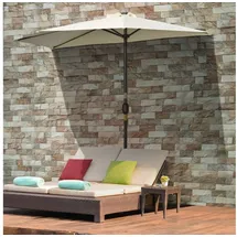 Outsunny Halbschirm 270 x 240 cm Beige