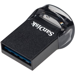 SanDisk Ultra Fit (256 GB, USB A, USB 3.1), USB Stick, Schwarz