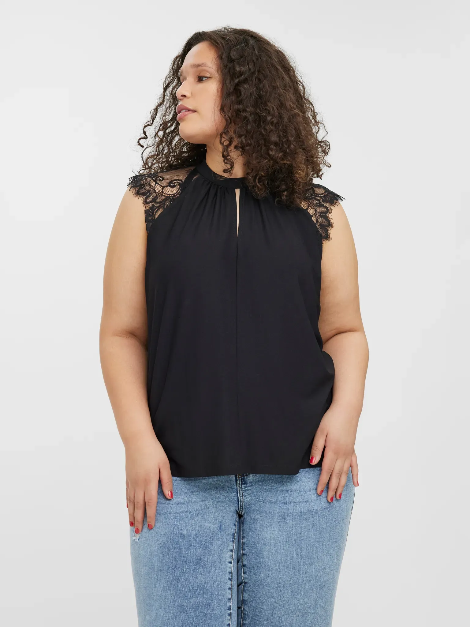 Spitzenshirt VERO MODA CURVE 