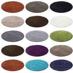 Hochfloriger Teppich, Weich und Flauschig, Rundes Design für Wohnzimmer