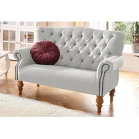 Home Affaire Chesterfield-Sofa »Lord« mit echter Chesterfield-Knopfheftung und Ziernägeln beige