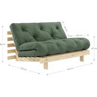 Karup Design Sofabed, Baumwolle, Olivgrün, 85x140x105