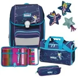 SCOUT 76400625100 SCOUT GENIUS SET 4TLG. BLUE STAR - Schulranzen-Set