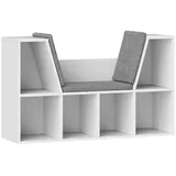 Homcom Bücherregal 105 x 30 x 63 cm Weiß