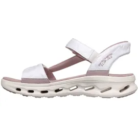 SKECHERS Go Walk Glide-Step 2.0 Sandal Damen Weiß/Rosa 37