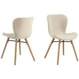 VCM Esszimmerstuhl BatildaA1 Polyester beige 2er Set