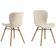VCM Esszimmerstuhl BatildaA1 Polyester beige 2er Set