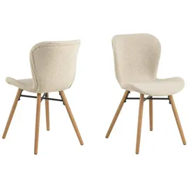 VCM Esszimmerstuhl BatildaA1 Polyester beige 2er Set