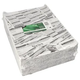 Papstar 5 Einschlagpapiere, 3cm x 25 cm weiß, 25 cm "Newsprint"