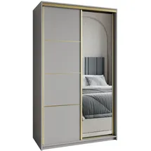 masseno Schwebetürenschrank VARO 120 x 205 x 60 cm Grau