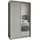 masseno Schwebetürenschrank VARO 120 x 205 x 60 cm Grau