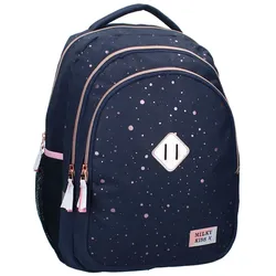 Milky Kiss Rucksack – gepolstert, 3 Fächer, rosa Punkte