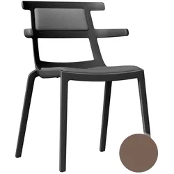 Resol »Tokyo« Outdoor Stuhl gepolstert Black / Taupe
