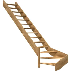 DOLLE Raumspartreppe Paris 1⁄4 gewendelt Holz