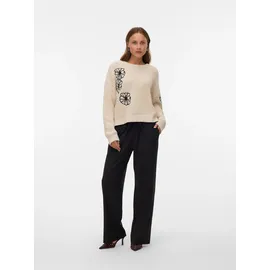 Vero Moda Rundhalspullover »VMLAURA LS O-NECK PULLOVER BOO« Vero Moda Black Detail:W. BIRCH S