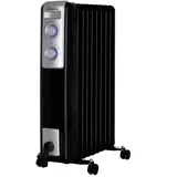 Orbegozo Ölradiator RN 2000, 9 Heizelemente, 2000 W, LED-Licht, regelbares Thermostat, Kabelaufwicklung, Lenkrollen