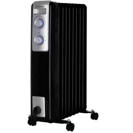 Orbegozo Ölradiator RN 2000, 9 Heizelemente, 2000 W, LED-Licht, regelbares Thermostat, Kabelaufwicklung, Lenkrollen