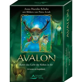 Schirner Verlag Avalon: Spüre das Licht der Kelten in dir - Kartenset, 50 Karten mit Begleitbuch