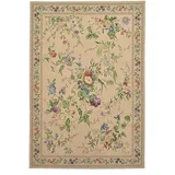 THEKO Flachwebteppich, Beige, Textil, Floral, Rechteckig, 60x90 cm, für Fußbodenheizung geeignet, Teppiche & Böden, Teppiche, Flachgewebe-Teppiche