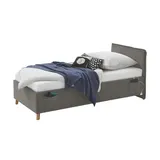 Meise Möbel meise.möbel Polsterbett Fun Stoff Grau 90 x 200 cm