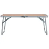 vidaXL Klappbarer Campingtisch Braun Aluminium 60 x 40 cm