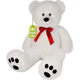 monzana Monzana® Teddybär L - XXXL 50-175cm Weiches Fell Schleife Tatzendruck Geschenk Plüschtier Kuscheltier Stofftier Riesen Teddy Bär