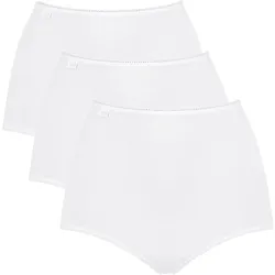 Slip SLOGGI "Slip 3er Pack", Damen, Gr. 40, weiß, Obermaterial: 96% Baumwolle CO. 4% Elasthan EL., Unterhosen Slip