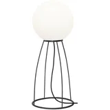 Star Trading Stehleuchte Mallorca Kunststoff/Metall 70 cm E27 Schwarz/Weiß