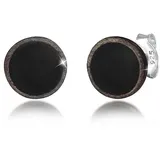 KUZZOI Ohrringe 925 Sterling Silber Geo in Grau | Gr.: onesize