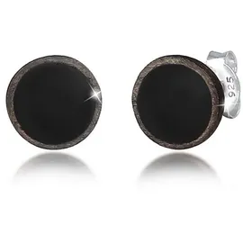 KUZZOI Ohrringe 925 Sterling Silber Geo in Grau | Gr.: onesize